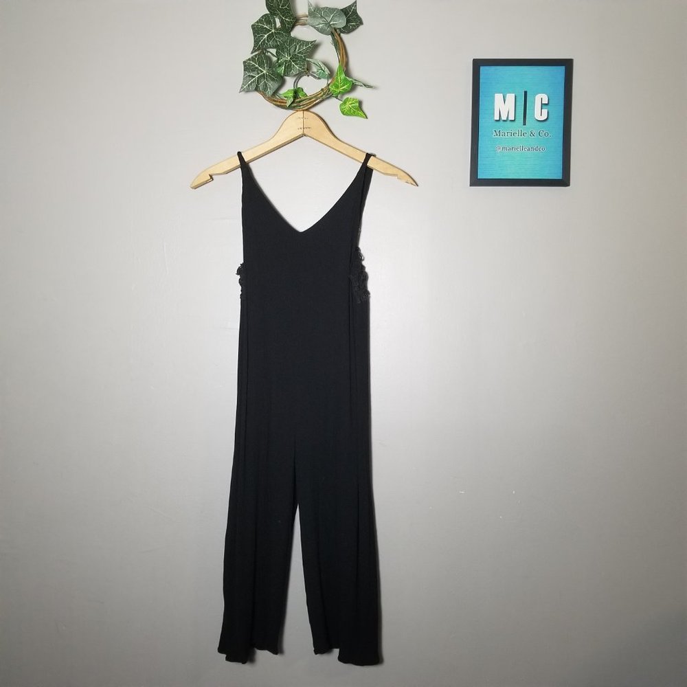 Vintage Havana Girl Black Low Back Jumpsuit Romper
